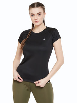 Athlisis - Black Short-Sleeve Lightweight Quick Dry Running Fitness Sports T-Shirts