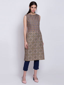 Biba - Multicolor Printed Straight Kurta