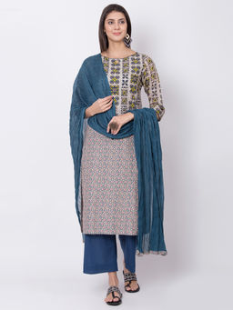 Biba - Blue Solid Dupatta