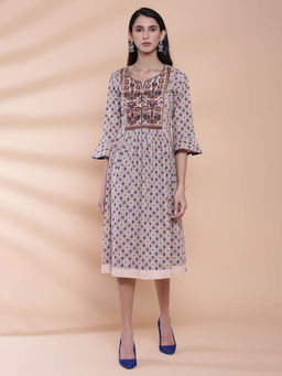 Biba - Peach Printed Kurta