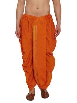 SOJANYA - Stitched Orange Men Dhoti