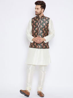 SOJANYA - Men Kurta And Pyjama With Nehru Jacket (Set of 3)