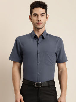 SOJANYA - Cotton Charcoal grey Classic Casual Shirt