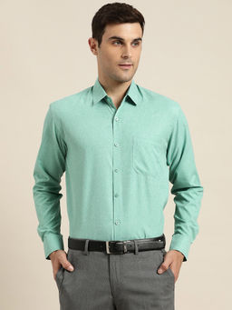 SOJANYA - Cotton Sea Green Casual Classic Shirt