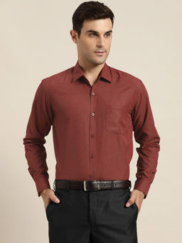 SOJANYA - Cotton Maroon Classic Shirt