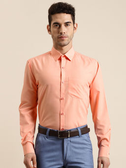SOJANYA - Cotton Peach Casual Classic Shirt