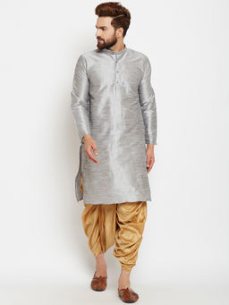 SOJANYA - Dupion Silk Dhoti Pant And Kurta (Set of 2)