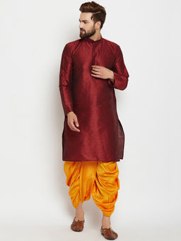 SOJANYA - Dupion Silk Kurta And Dhoti Pant (Set of 2)
