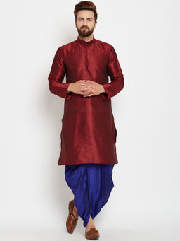 SOJANYA - Dupion Silk Kurta And Dhoti Pant (Set of 2)