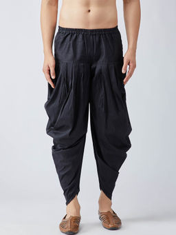 SOJANYA - Men Silk Blend Black Harem Pant