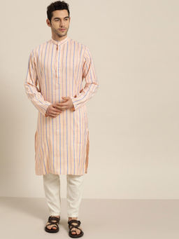 SOJANYA - Cotton Peach Orange Only Kurta
