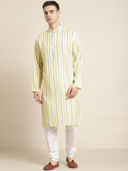SOJANYA - Cotton Lemon Yellow Only Kurta