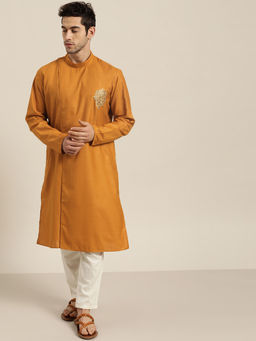 SOJANYA - Cotton Mustard Only Kurta