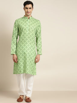 SOJANYA - Cotton Green Printed Only Kurta