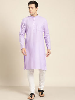 SOJANYA - Cotton Purple Solid Only Kurta