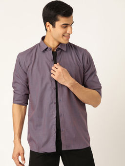 SOJANYA - Cotton Purple Casual Shirt