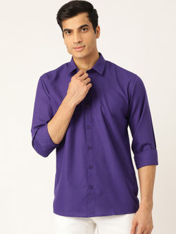 SOJANYA - Cotton Royal Blue Casual Shirt