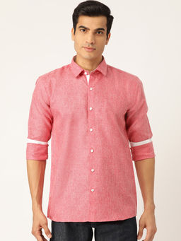 SOJANYA - Cotton Linen Coral Casual Shirt