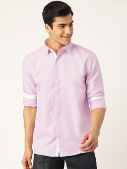 SOJANYA - Cotton Linen Purple Casual Shirt