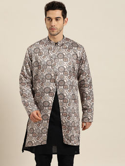 SOJANYA - Silk Blend Beige Only Sherwani Jacket