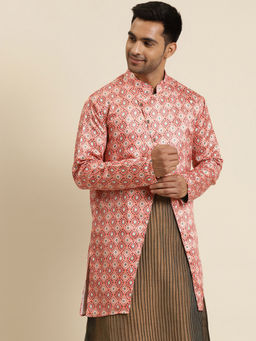 SOJANYA - Silk Blend Peach Only Sherwani Jacket