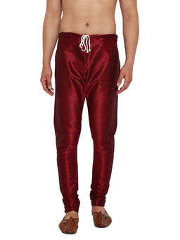 SOJANYA - Maroon Dupion Silk Churidaar Pyjama