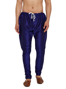 SOJANYA - Royal Blue Dupion Silk Churidaar Pyjama