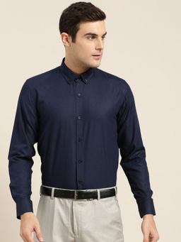 SOJANYA - Cotton Navy Blue Formal Shirt