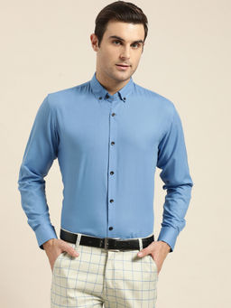 SOJANYA - Cotton Blue Formal Shirt