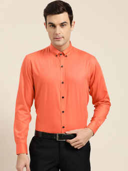 SOJANYA - Cotton Orange Formal Shirt