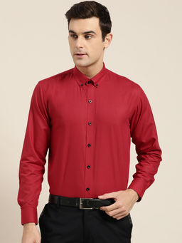 SOJANYA - Cotton Red Formal Shirt