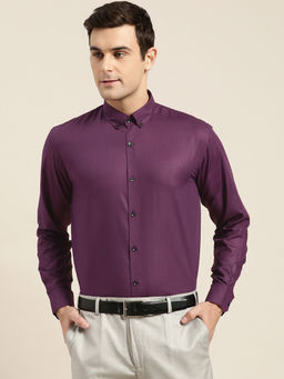SOJANYA - Cotton Dark Purple Formal Shirt