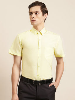 SOJANYA - Cotton Yellow Classic Formal Shirt