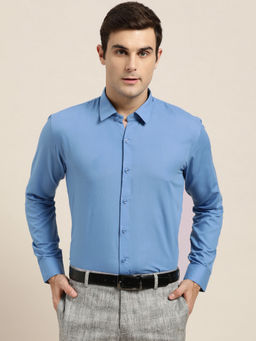 SOJANYA - Cotton Blue Classic Formal Shirt