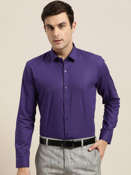 SOJANYA - Cotton Royal Blue Classic Formal Shirt