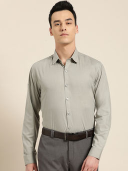 SOJANYA - Cotton Pista Green Classic Formal Shirt