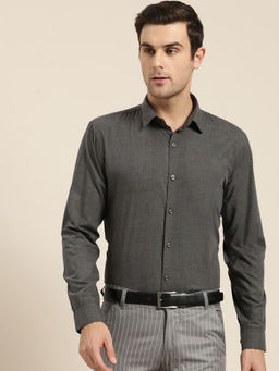 SOJANYA - Cotton Charcoal Grey Classic Formal Shirt
