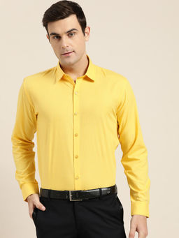 SOJANYA - Cotton Yellow Classic Formal Shirt