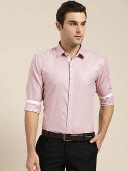 SOJANYA - Cotton Linen Light Purple Formal Shirt