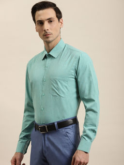 SOJANYA - Cotton Sea Green Formal Classic Shirt