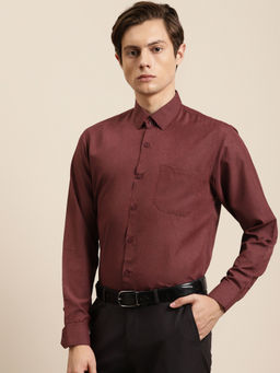 SOJANYA - Cotton Maroon Classic Shirt