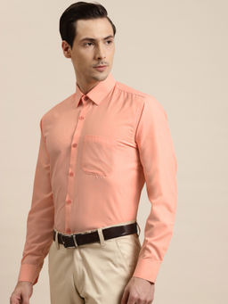 SOJANYA - Cotton Peach Formal Classic Shirt