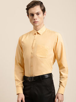 SOJANYA - Cotton Yellow Formal Classic Shirt