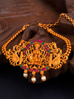 Sukkhi - Purple Artistically Pearl Goddess Laxmi Bajuband