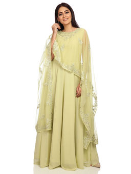 Biba - Green Embellished Gown
