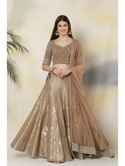 Biba - Toosh Straight Art Silk Lehenga (Set of 3)