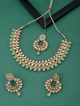 Sukkhi - Elegant LCT Gold Plated Choker Necklace Set for Women (SKR73346)