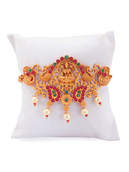 Sukkhi - Purple Ravishing Pearl Gold Plated Goddess Laxmi Bajuband