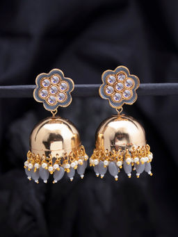 Sukkhi - Amazing Gold Plated Floral Meenakari Jhumki Earring for Women (SKR85711)
