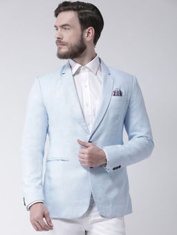 HANGUP Blue Solid Casual Blazer
